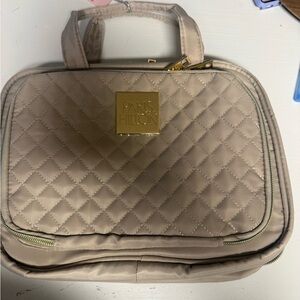 Paris Hilton Quilted Beige traveling bag with Gold Details brand new